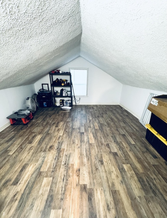 6002 Edmonton Rd, Columbia, KY 42728 - additional living space featuring wood-type flooring, a textured ceiling, and lofted ceiling