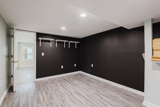 665 Linda Ave, Danville, KY 40422 - below grade area with light wood-style floors and baseboards