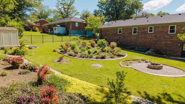 665 Linda Ave, Danville, KY 40422 - view of yard featuring a fire pit