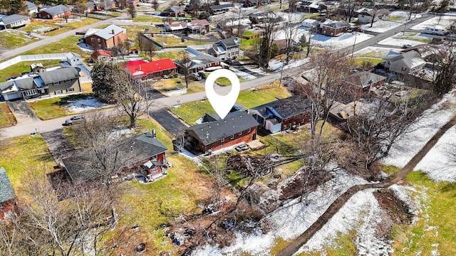 aerial view with a residential view