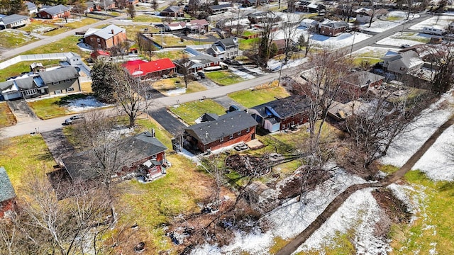 aerial view with a residential view