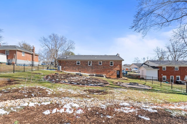 665 Linda Ave, Danville, KY 40422 - rear view of property featuring brick siding, a residential view, and a chimney