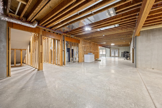 basement featuring washer / dryer