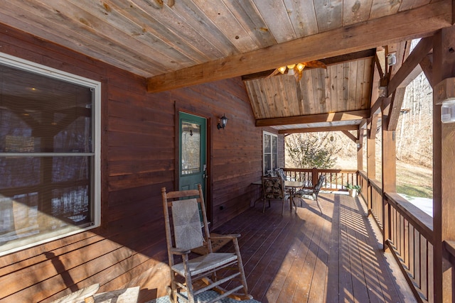 view of wooden deck