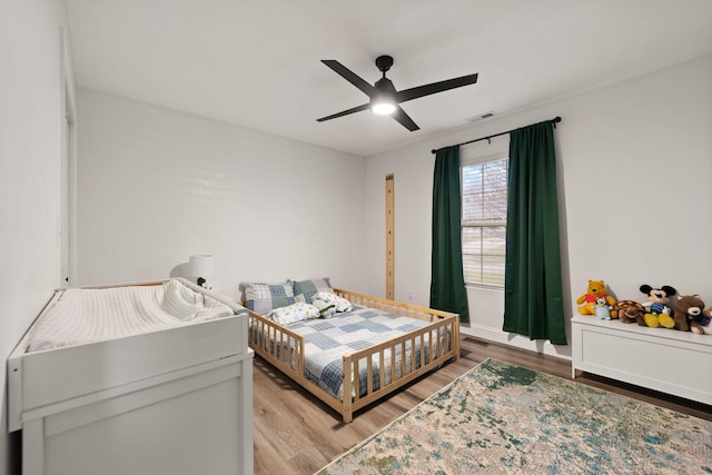 349 Sycamore Dr, Bronston, KY 42518 - bedroom featuring light hardwood / wood-style floors and ceiling fan