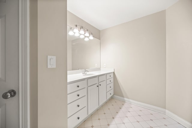 312 Avawam Dr, Richmond, KY 40475 - bathroom with tile patterned floors, vanity, and baseboards