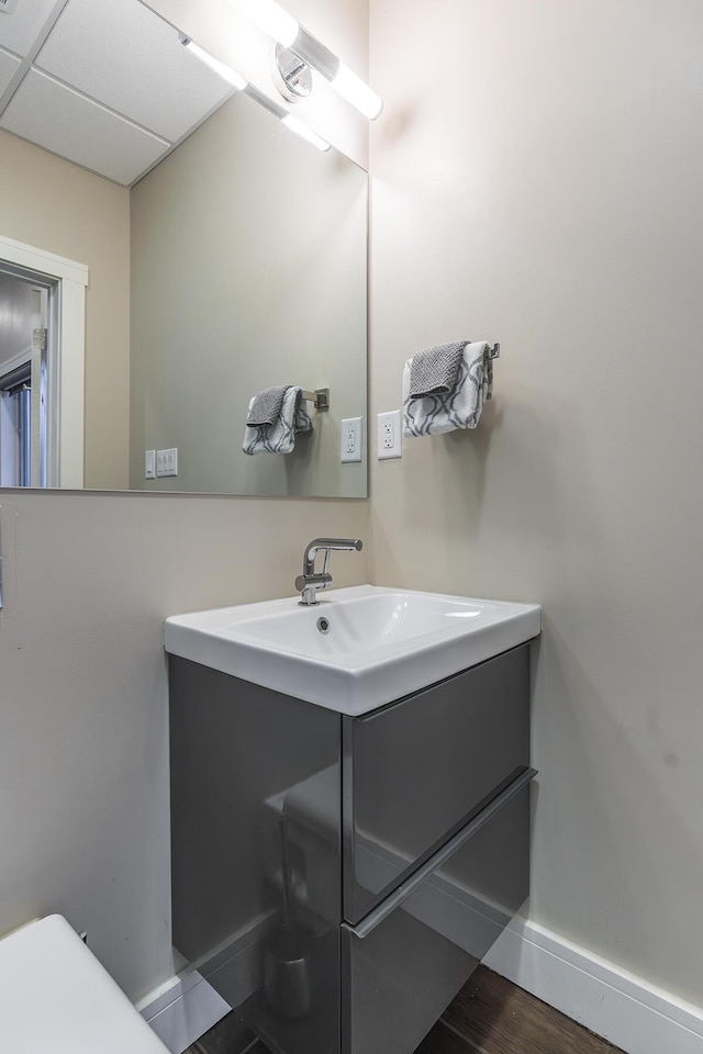 312 Avawam Dr, Richmond, KY 40475 - bathroom featuring vanity, baseboards, and wood finished floors