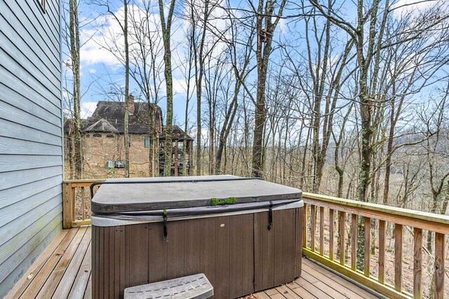 312 Avawam Dr, Richmond, KY 40475 - deck featuring a hot tub