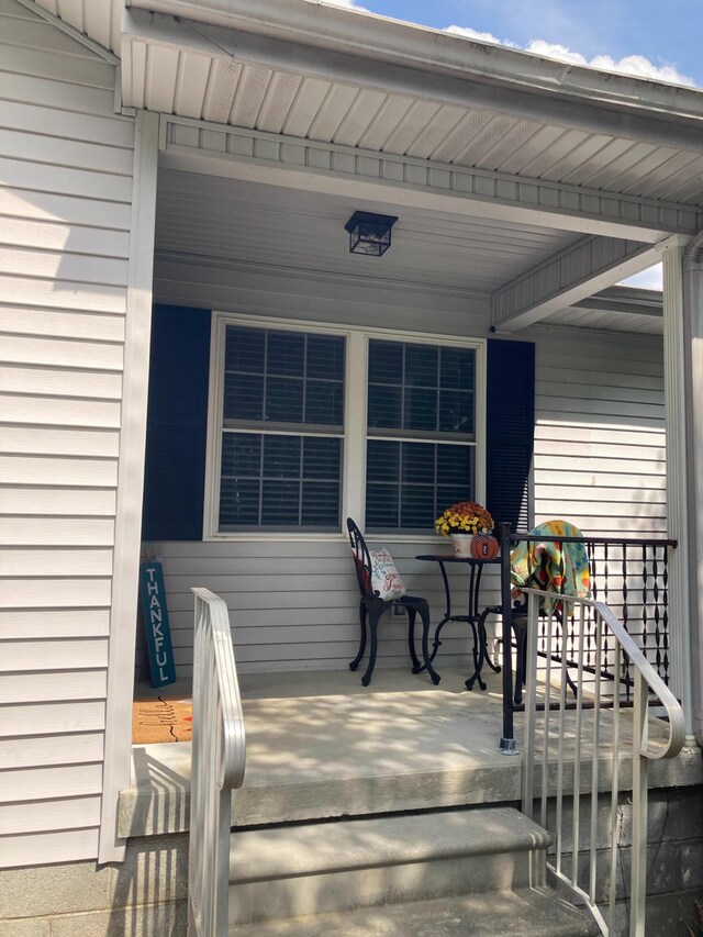 deck featuring covered porch