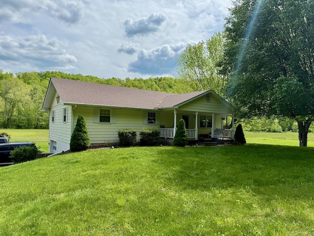 1695 Christy Creek Rd, Morehead, KY 40351 - view of front of home with covered porch and a front lawn