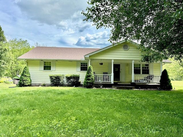 1695 Christy Creek Rd, Morehead, KY 40351 - view of front of home with covered porch and a front yard