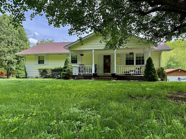 1695 Christy Creek Rd, Morehead, KY 40351 - bungalow-style house with covered porch and a front yard