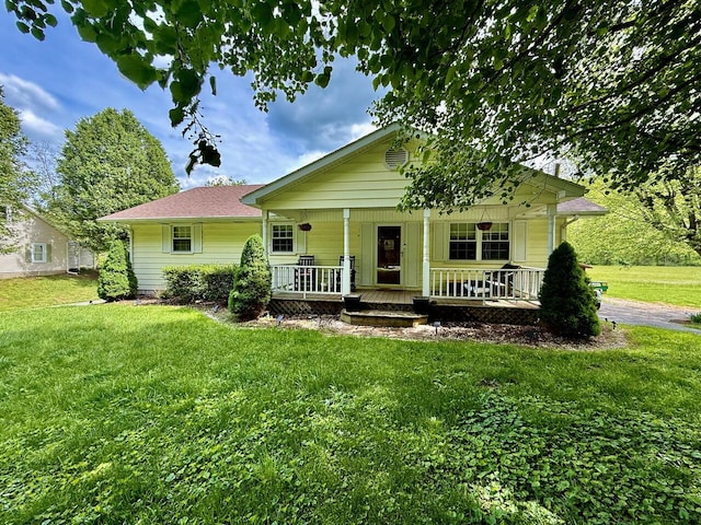 1695 Christy Creek Rd, Morehead, KY 40351 - view of front of house featuring a porch and a front lawn
