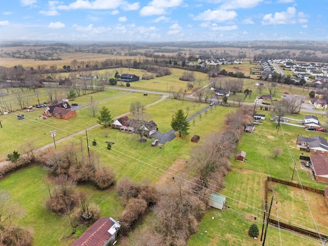 drone / aerial view with a rural view