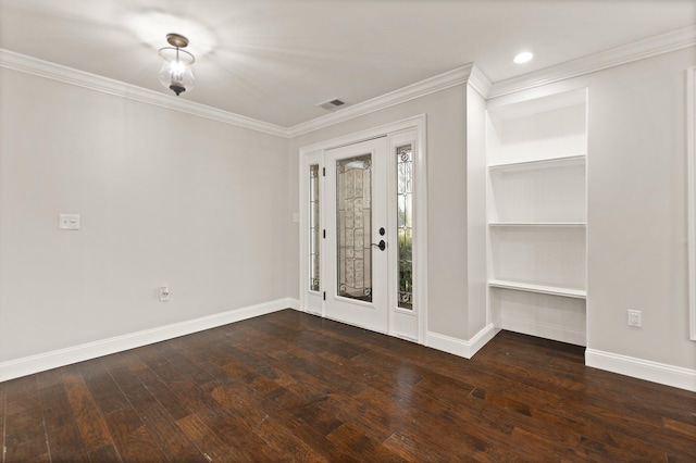 2940 Shakertown Rd, Danville, KY 40422 - spare room featuring crown molding and hardwood / wood-style floors
