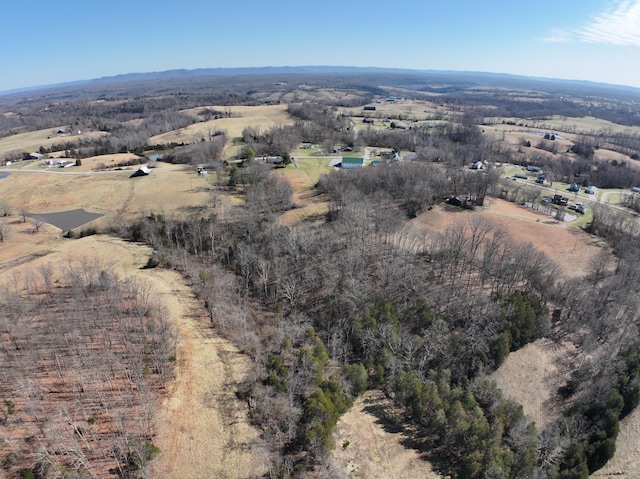 bird's eye view with a rural view