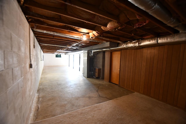 view of basement