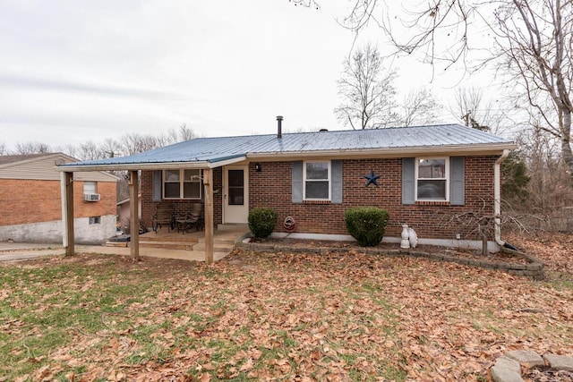 view of front of home with a patio area