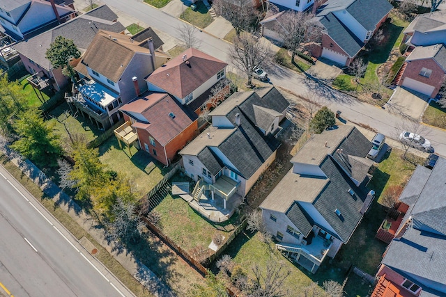 drone / aerial view with a residential view