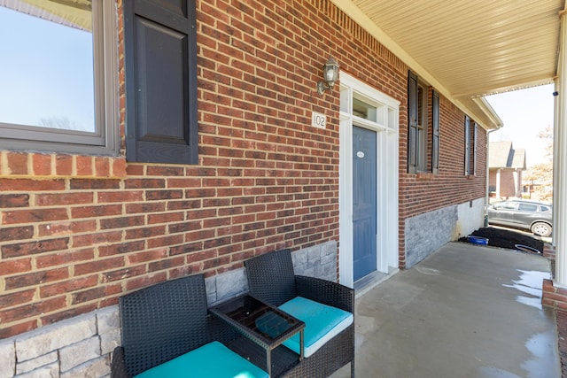 view of patio / terrace with a porch