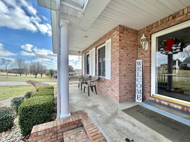 view of patio / terrace featuring a porch