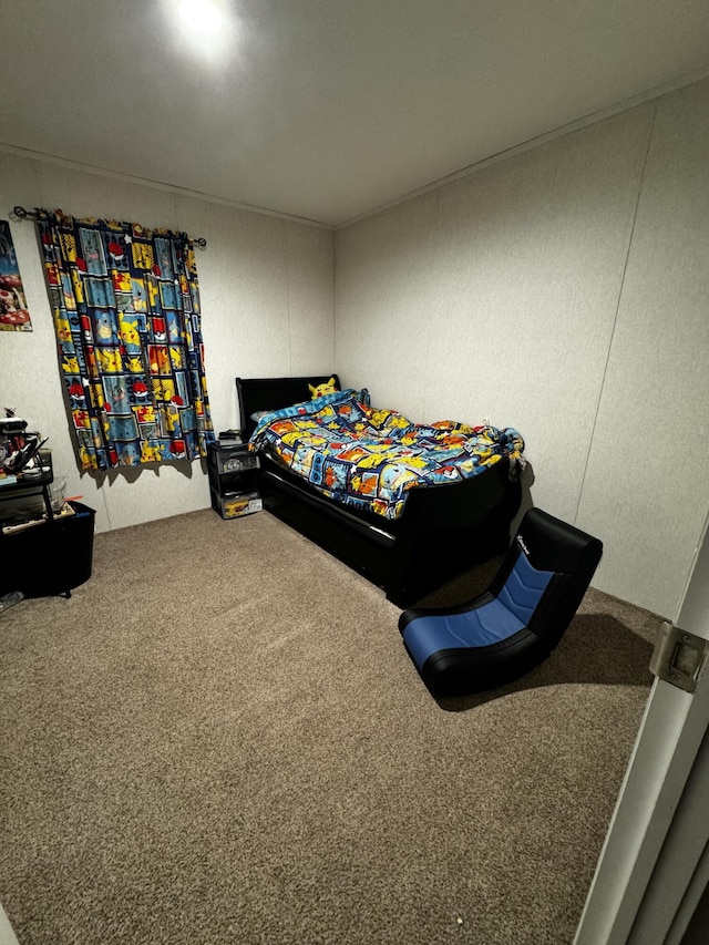 bedroom featuring carpet flooring