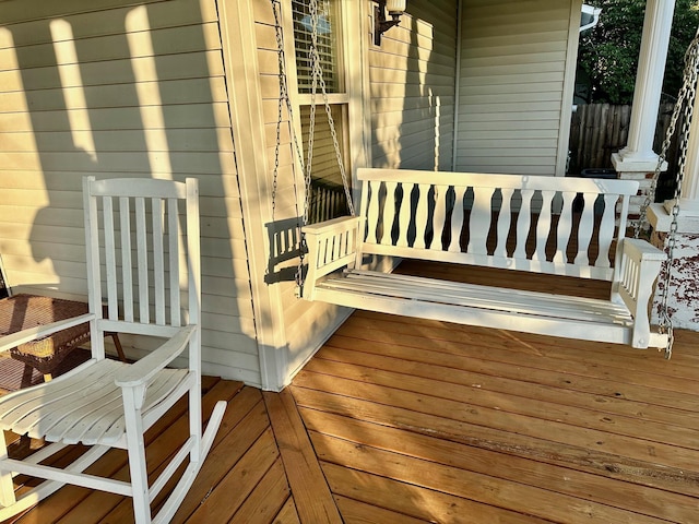 view of wooden terrace