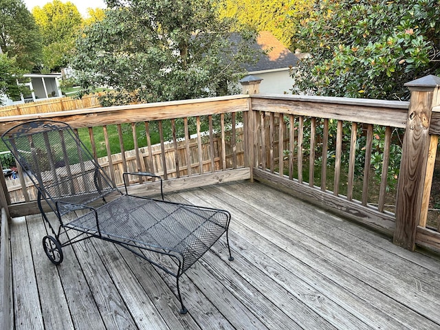 wooden terrace with fence