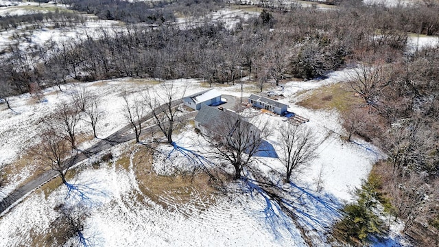 view of snowy aerial view