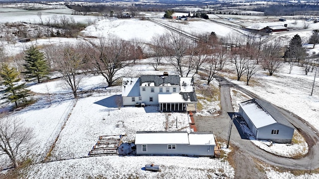 view of snowy aerial view