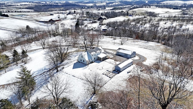 view of snowy aerial view