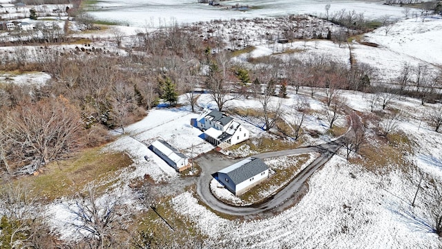 view of snowy aerial view