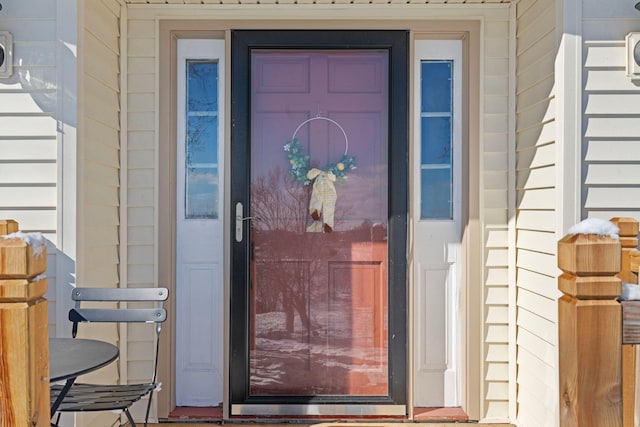 view of doorway to property