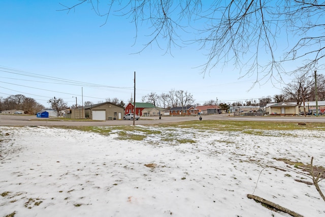 view of snowy yard