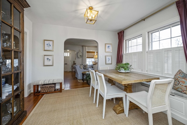 dining room featuring hardwood / wood-style floors