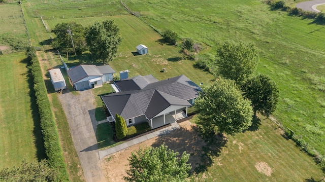 bird's eye view featuring a rural view