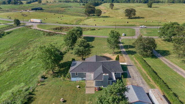 bird's eye view featuring a rural view