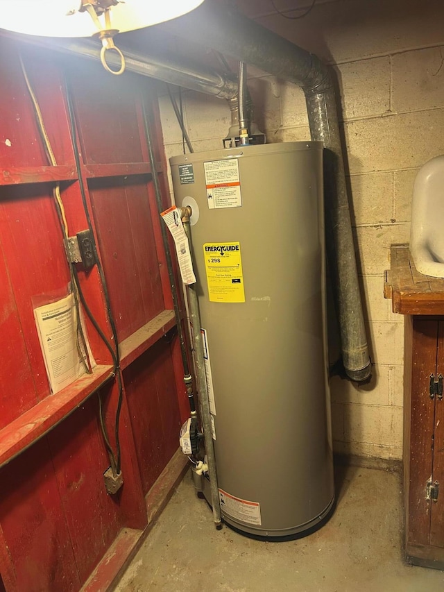 utilities featuring water heater