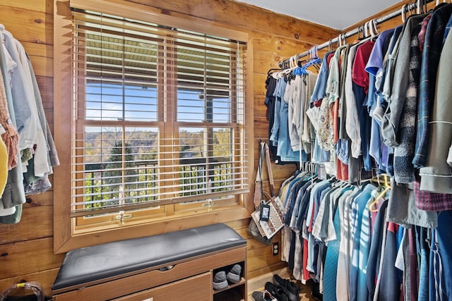 view of walk in closet