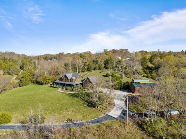 aerial view with a view of trees