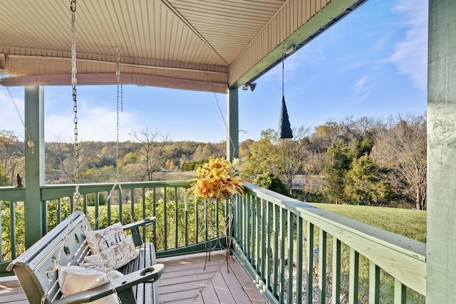 view of wooden terrace