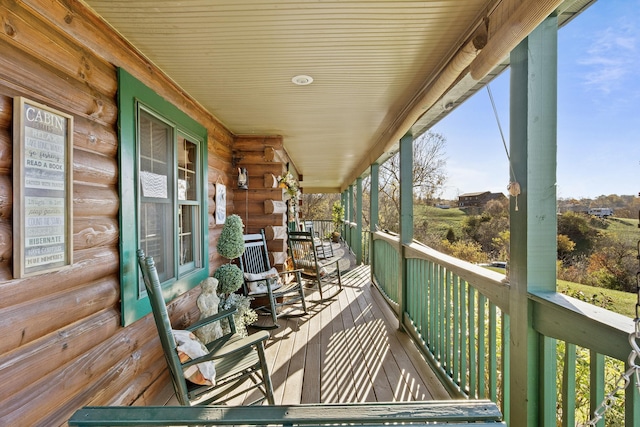 balcony with covered porch