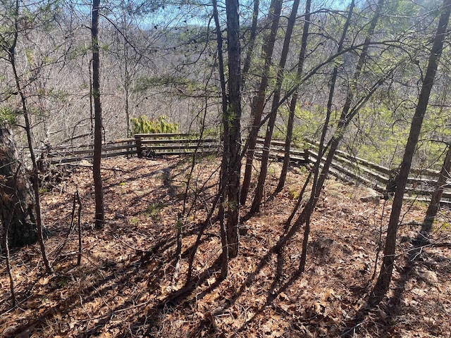 view of landscape featuring a view of trees