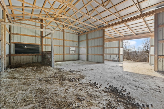 miscellaneous room with metal wall