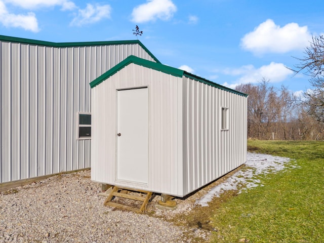 view of shed