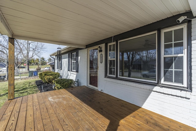 view of wooden deck