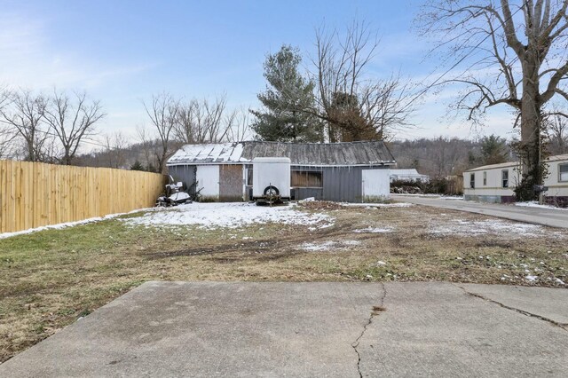 exterior space with fence