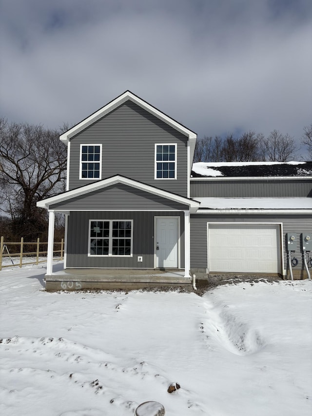 view of front of property featuring an attached garage