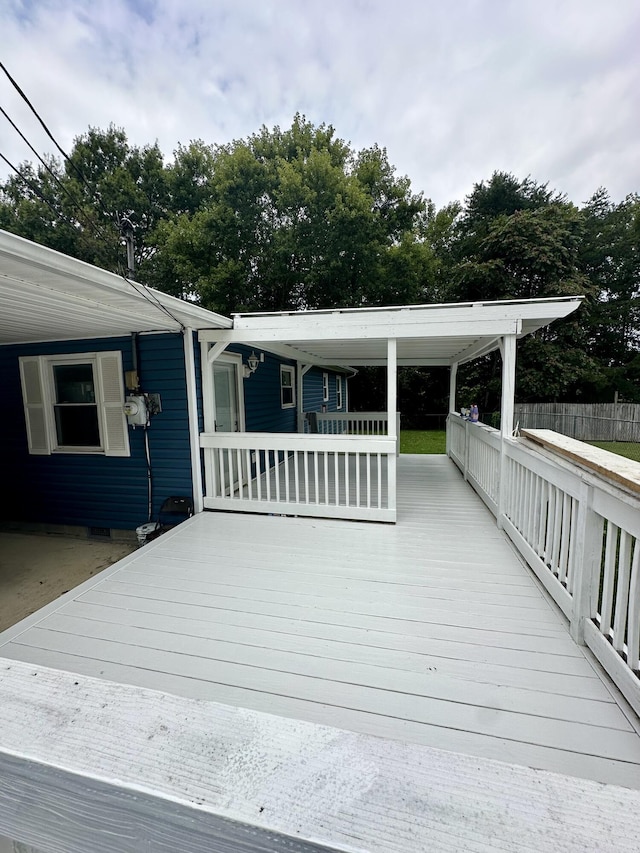 view of wooden deck