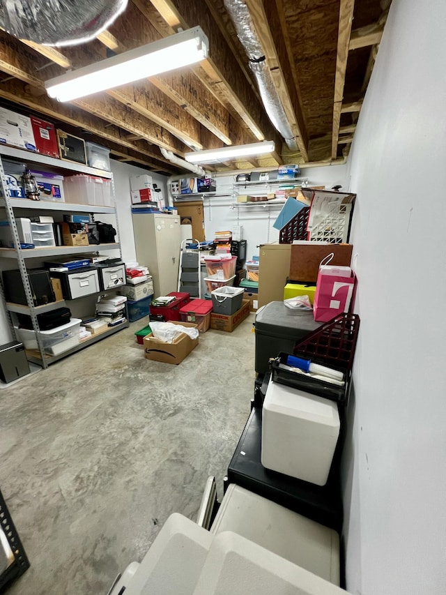 view of storage room